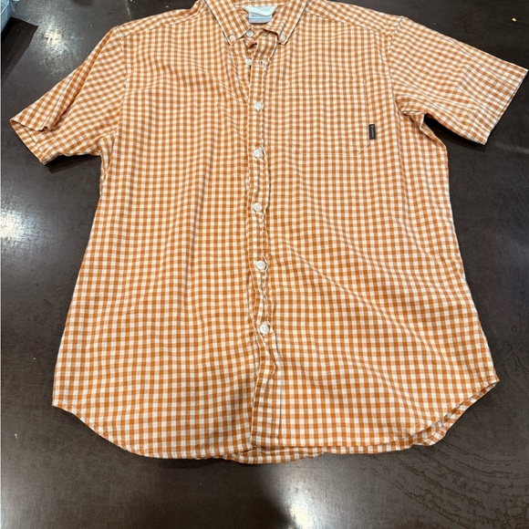 Columbia Other - Columbia Men's Orange Plaid Casual Shirt
